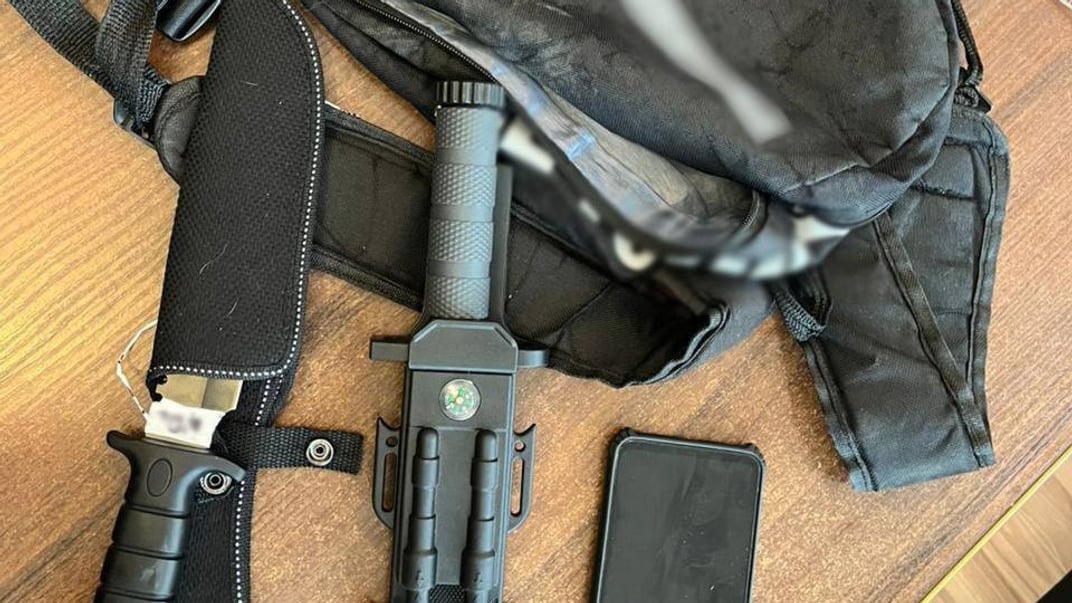 Зброя, яку знайшли в затриманого хлопця