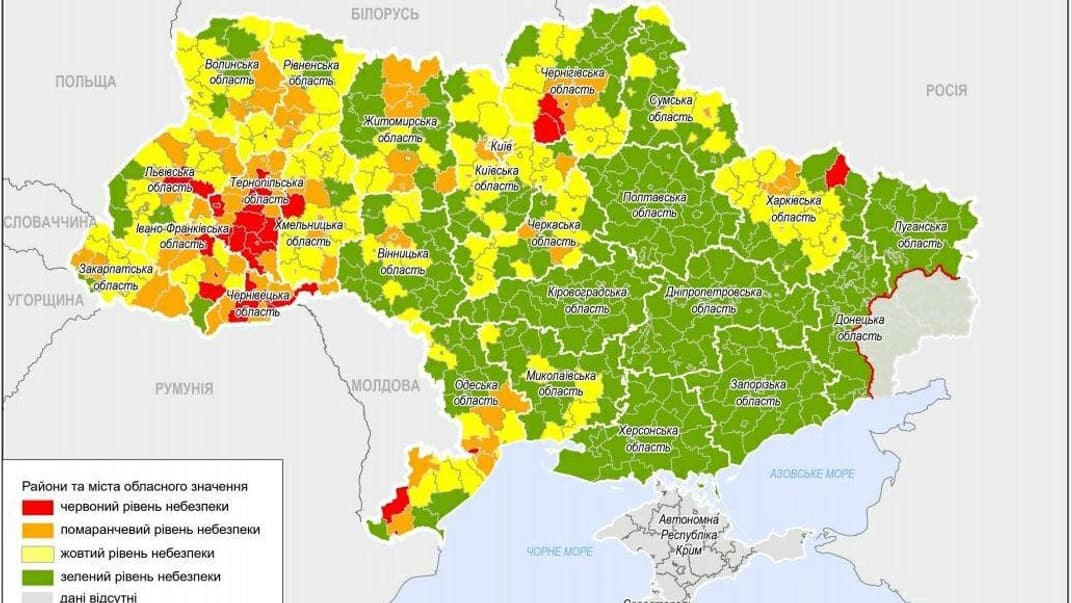 Киев и Винница — «оранжевые», или новое деление Украины на карантинные зоны с 14 сентября