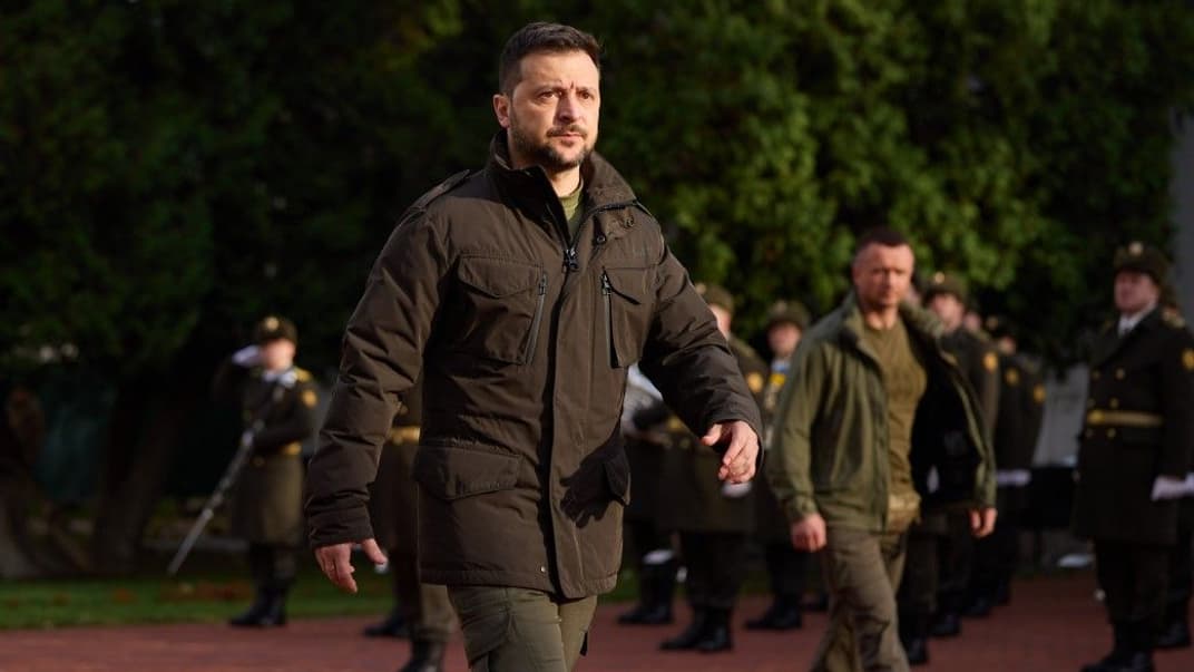 Президент Владимир Зеленский на торжественной церемонии принятия верительных грамот от послов, 10 октября 2023 года