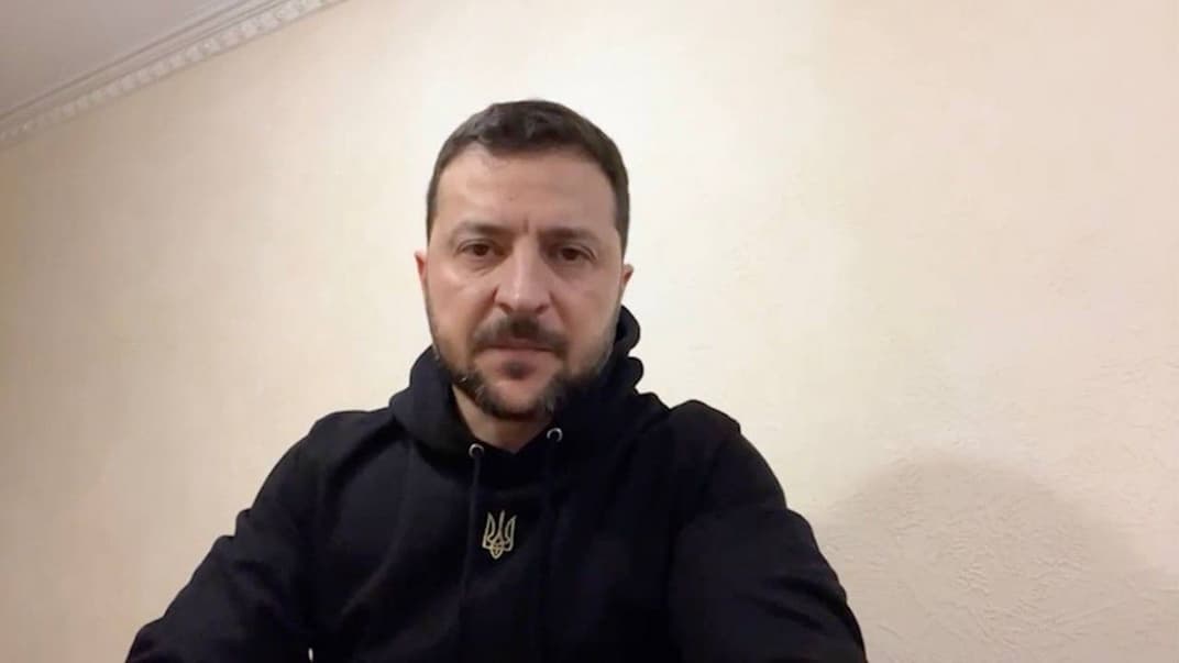 Владимир Зеленский во время обращения 1 апреля 2023 года