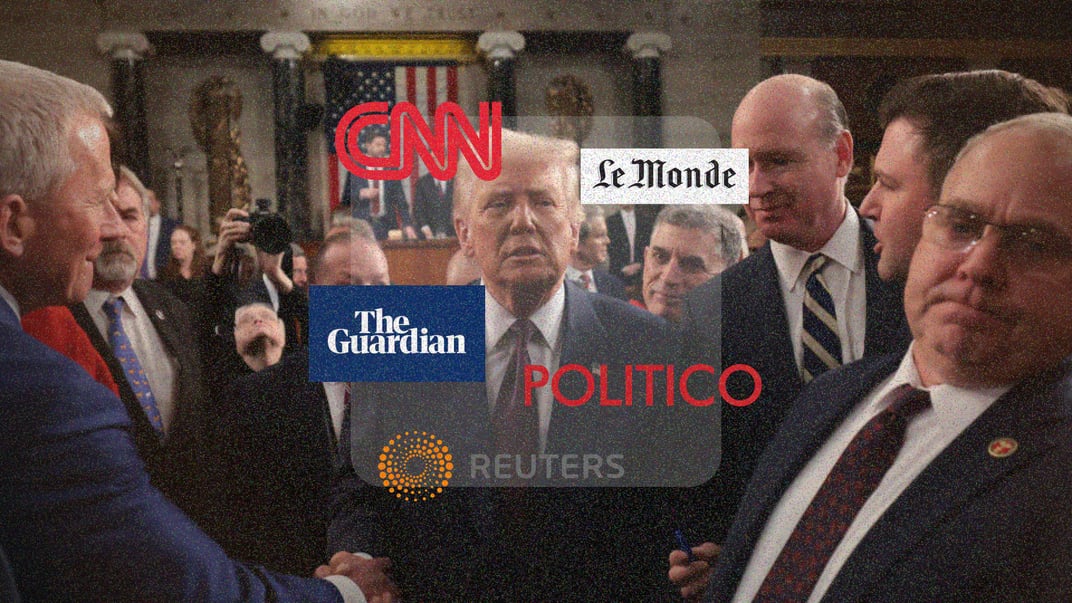 Искажал реальность, благодарил Маска и заявил, что «Америка вернулась». Реакция мировой прессы на выступление Трампа в Конгрессе