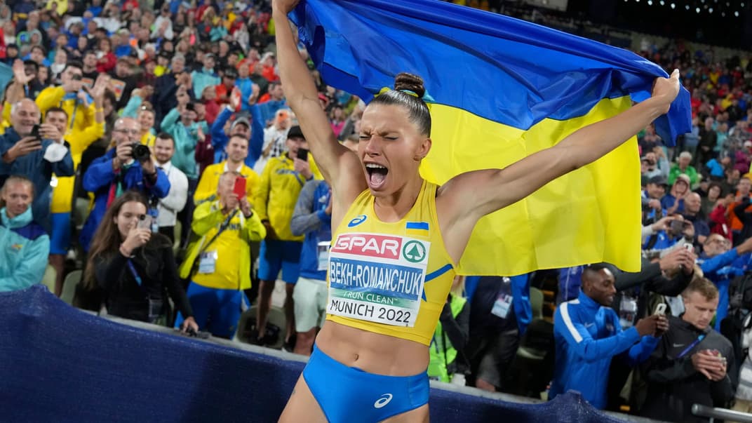 Украинская легкоатлетка Марина Бех-Романчук — чемпионка Европы по тройному прыжку, Мюнхен, 19 августа 2022 года