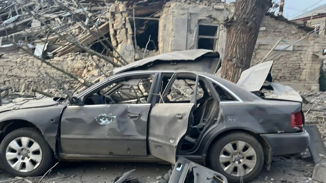 Последствия российских обстрелов Херсона, 2 февраля 2025 года