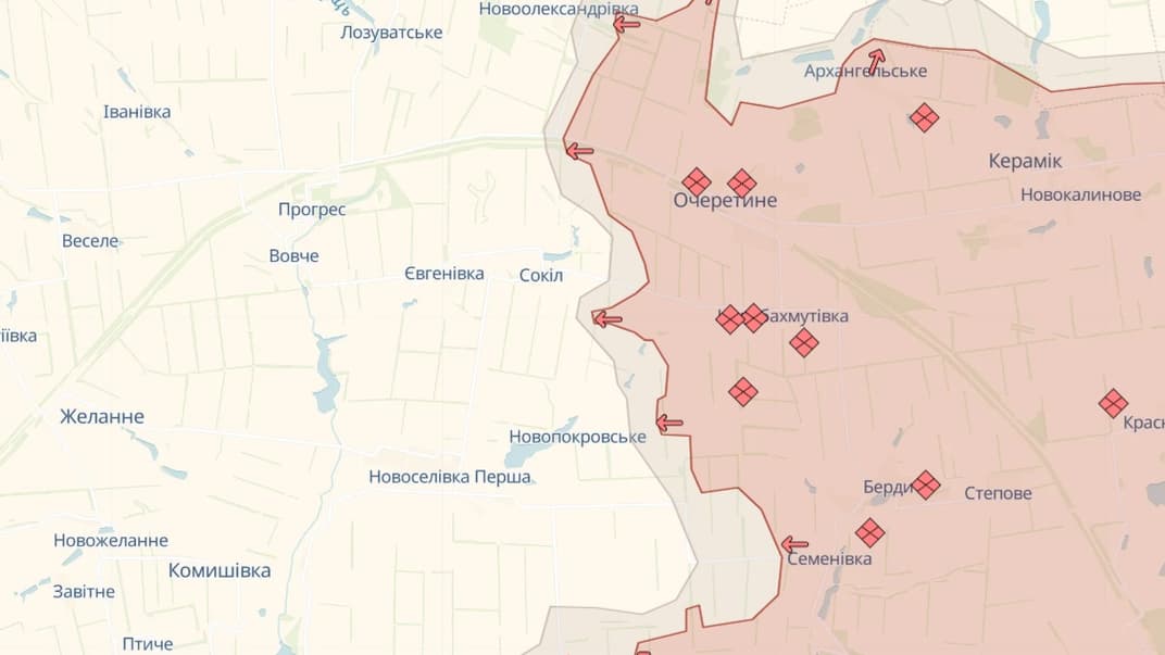 Покровское направление на карте DeepState, 29 мая 2024 года