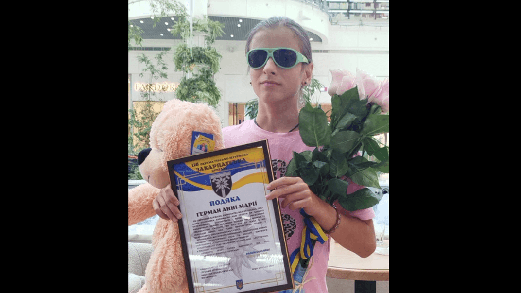 Дванадцятирічна незряча волонтерка Анна-Марія Герман