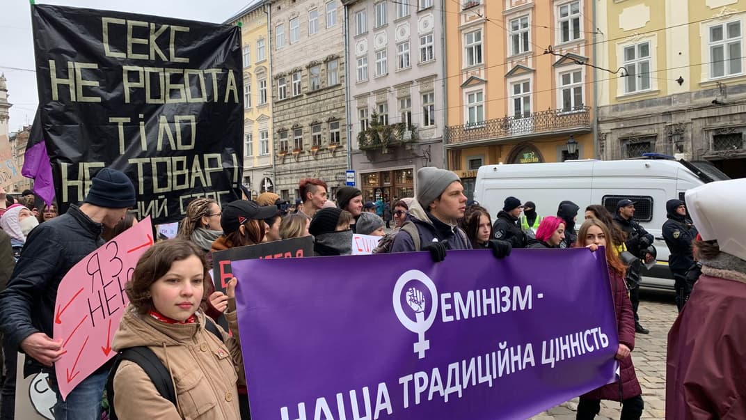 Марш женщин во Львове, 8 марта 2020