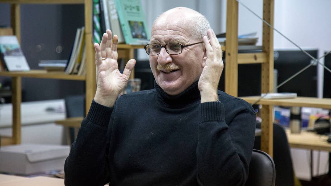 Кінознавець і дослідник радянського кіно Євген Марголіт під час інтерв'ю, Київ, 16 листопада 2018 року