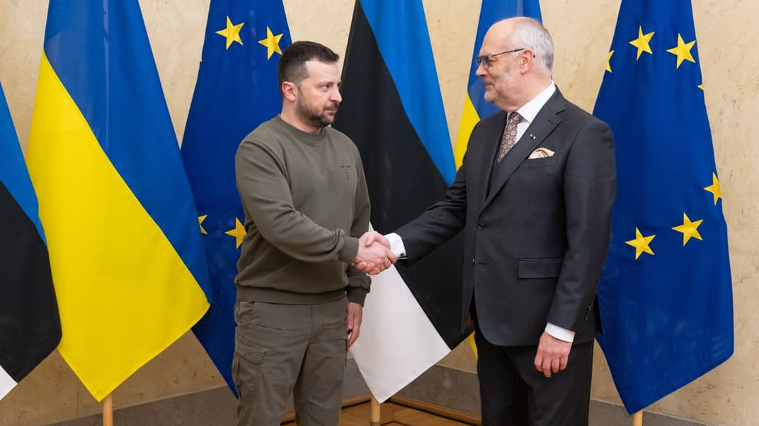 Президент Алар Карис и президент Украины Владимир Зеленский, 11 января 2024 года