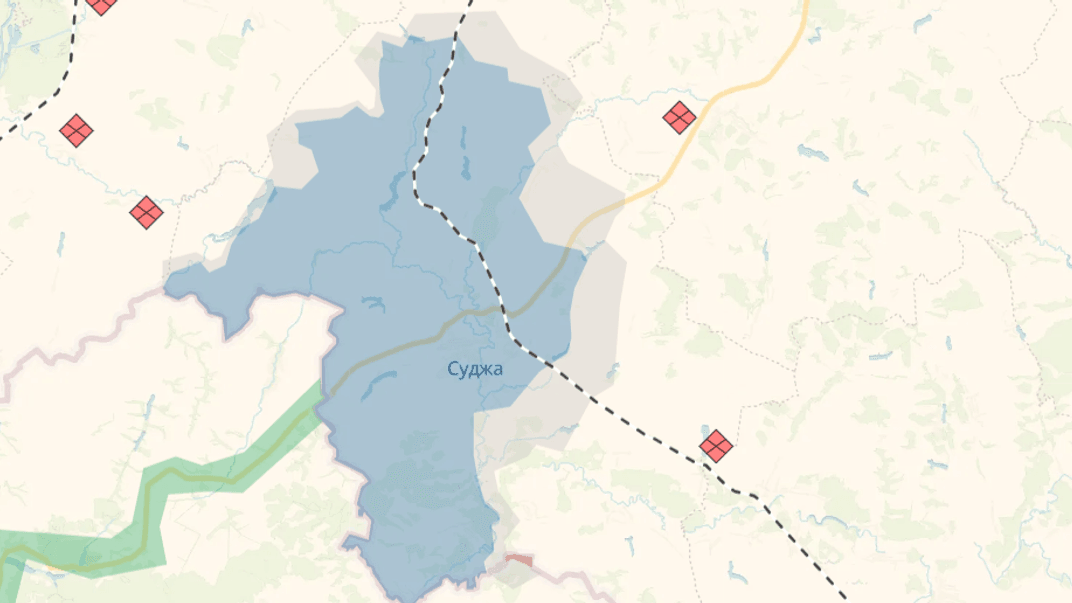 Территория Курской области, которую контролируют Силы обороны по состоянию на 6 января