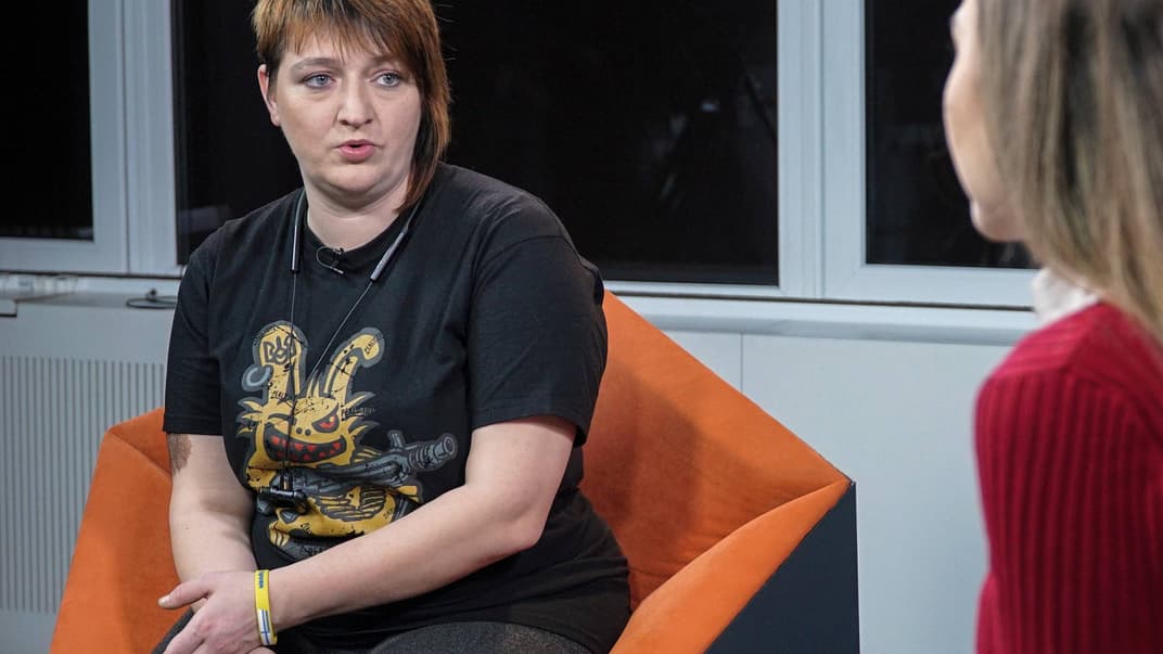 Мачуха полоненого моряка Андрія Ейдера Вікторія Ейдер у студії Громадського, Київ, 31 січня 2019 року