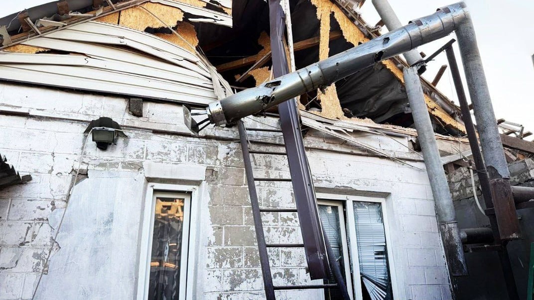 Дом, поврежденный в результате российской атаки на Запорожскую область