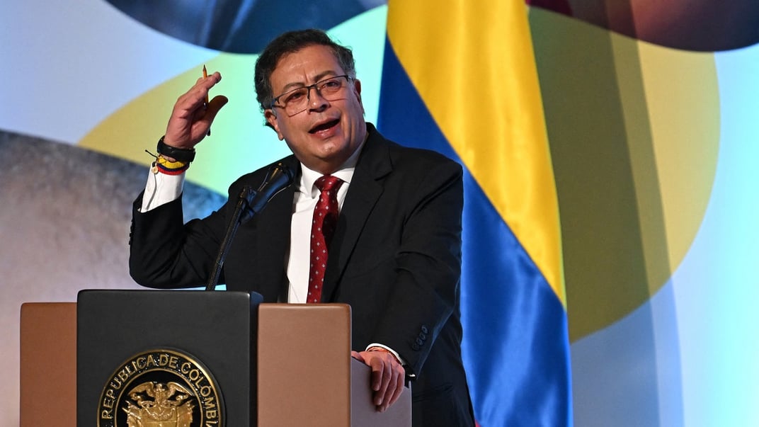 Президент Колумбії Ґуставо Петро виступає у Боготі 7 листопада 2024 року