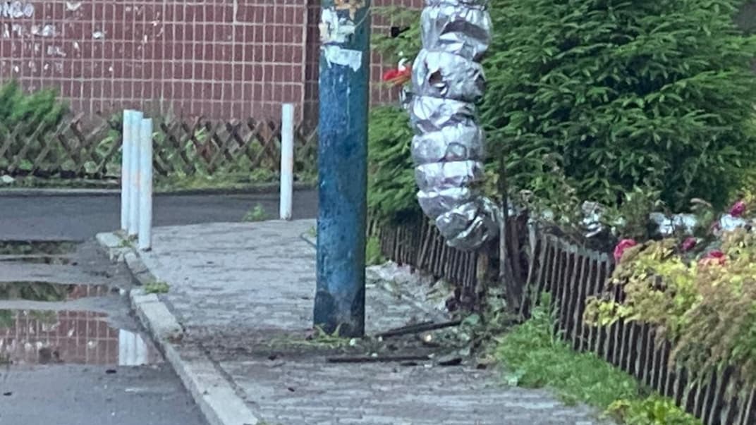 Место взрыва гранаты в Днепре, 22 июня 2022 года