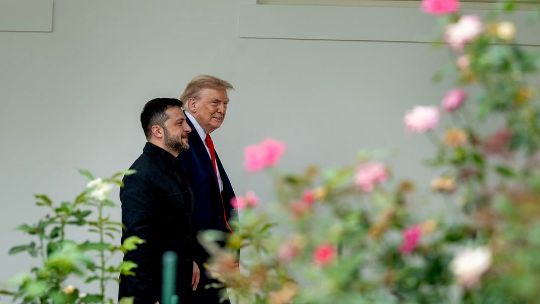 Президент США Дональд Трамп під час зустрічі з українським президентом Володимиром Зеленським у Білому домі