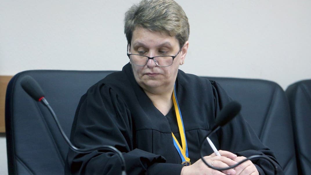 Судья Наталья Чередниченко во время заседания Голосеевского райсуда Киева, 4 июня 2019 года