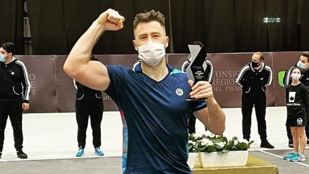 Украинский теннисист Илья Марченко после победы на турнире в Италии