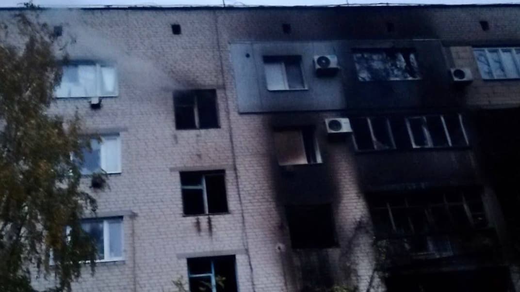 Будинок, що постраждав унаслідок обстрілу Оріхова в Запорізькій області, 26 жовтня 2022 року