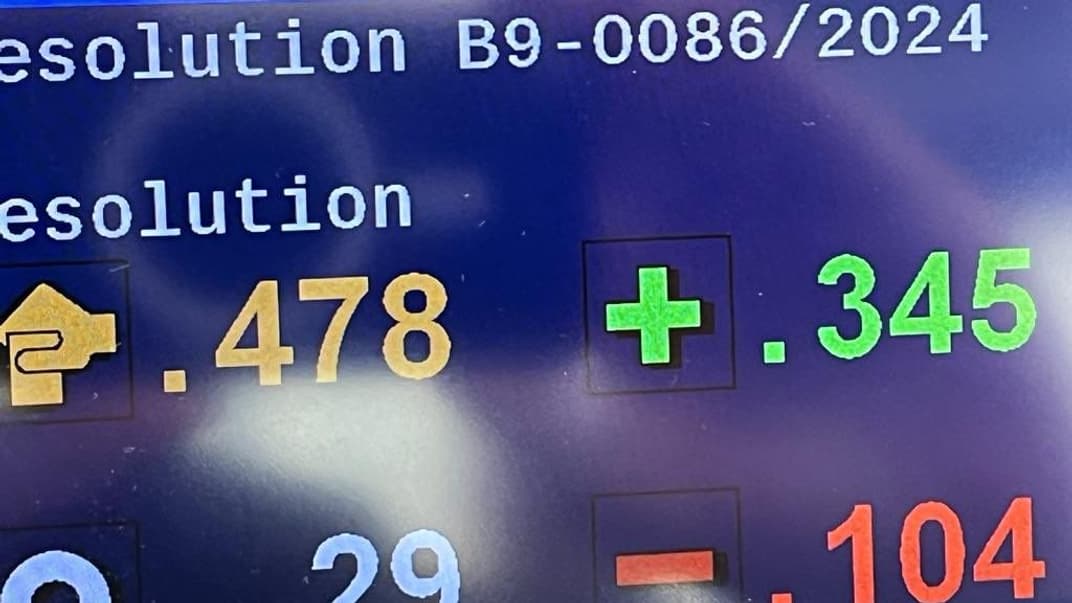 Результати голосування Європарламенту