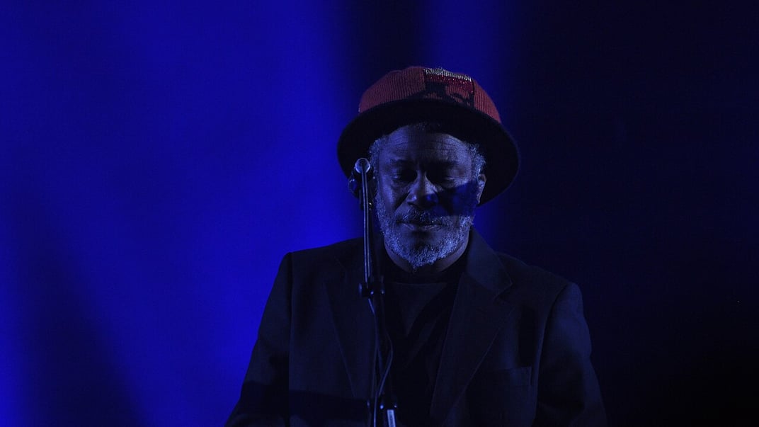 Засновник Massive Attack Ґрантлі Еван Маршалл на концерті в Італії