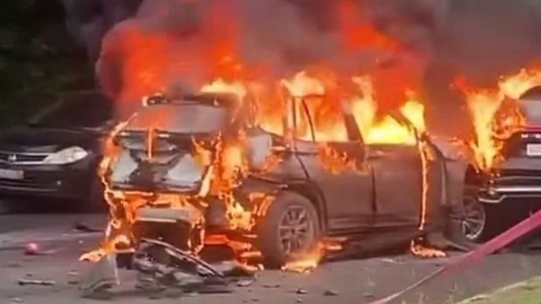 Машина, яку підірвали в підмосковній Балашисі
