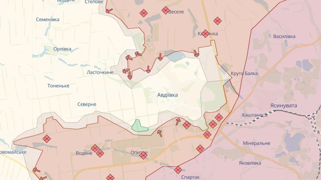 Карта DeepState станом на 16 лютого 2024 року