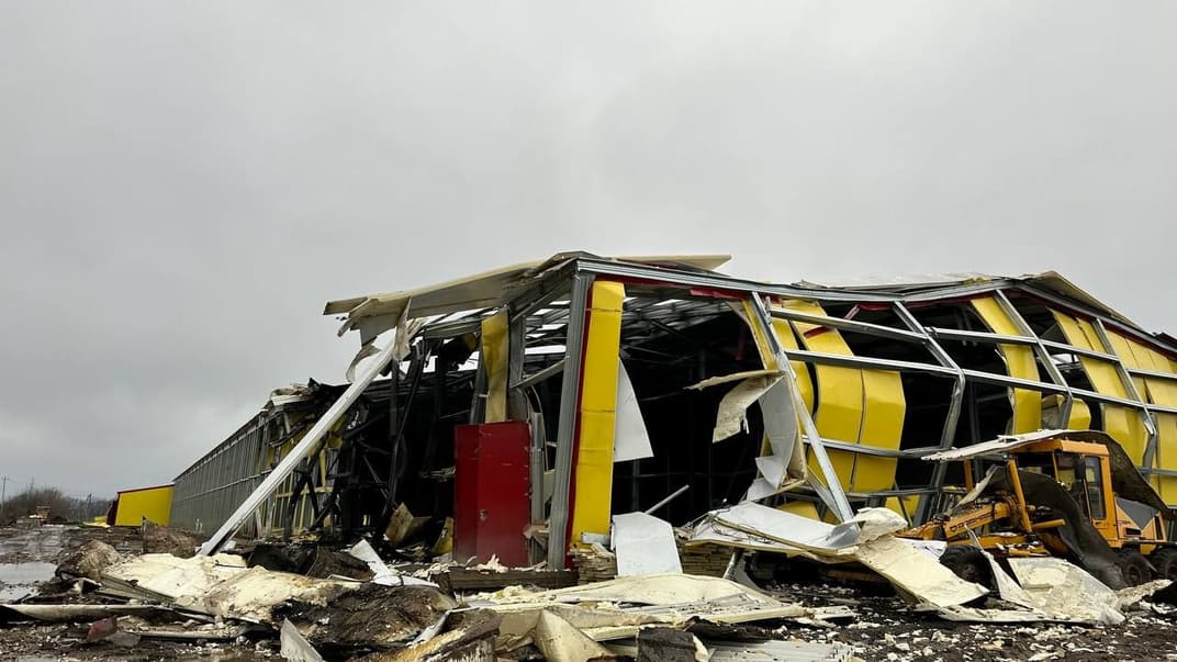 Птахофабрика, яка постраждала від наслідків вибухів