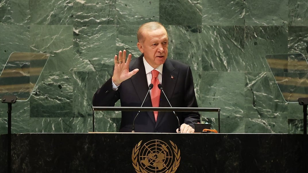 Президент Туреччини Реджеп Таїп Ердоган виступає на 79-й Генеральній Асамблеї ООН 24 вересня у Нью-Йорку