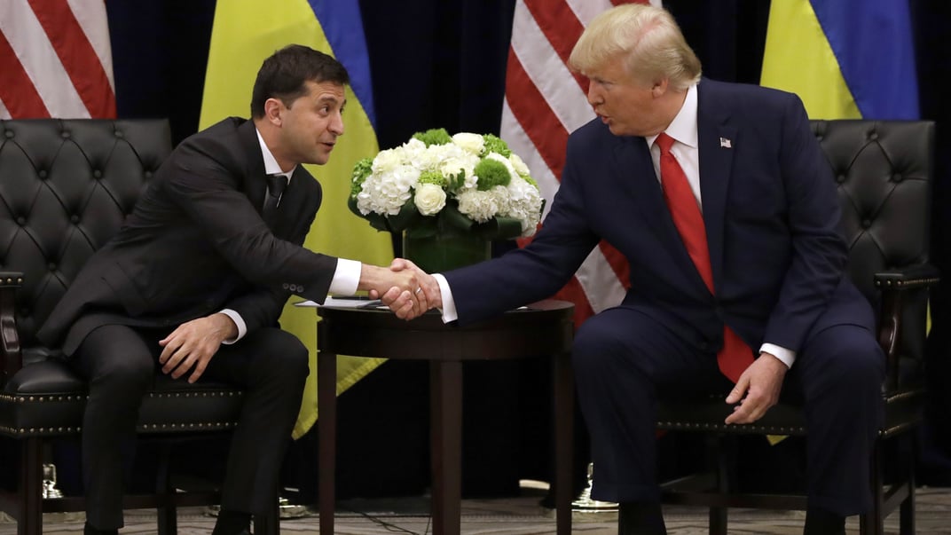 Президент України Володимир Зеленський та тодішній президент США Дональд Трамп під час зустрічі в Нью-Йорку, вересень 2019 року