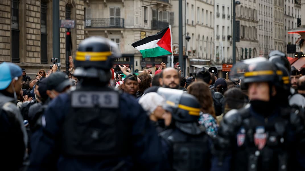 Иллюстративная фотография. Пропалестинские митингующие в Париже, 14 октября 2023 года