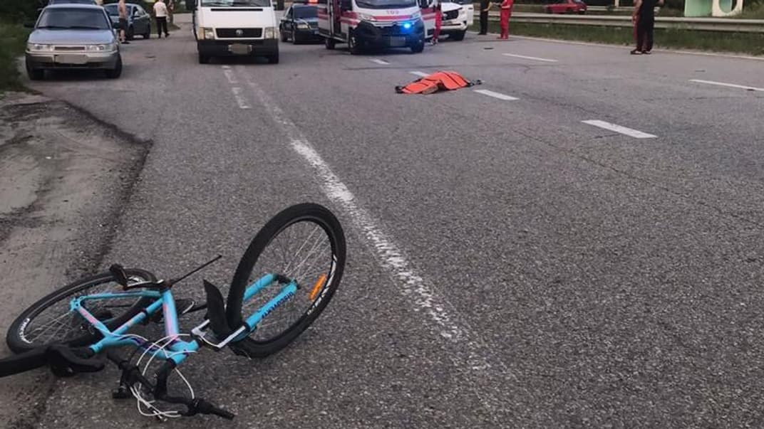 Место ДТП под Харьковом