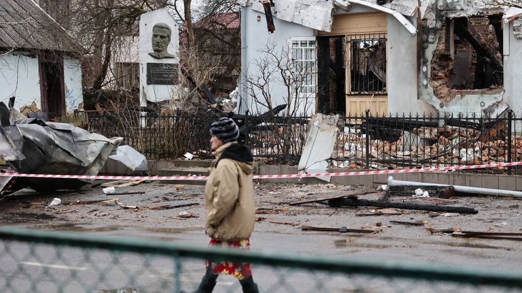 Уничтоженный музей Романа Шухевича во Львове, 1 января 2024 года