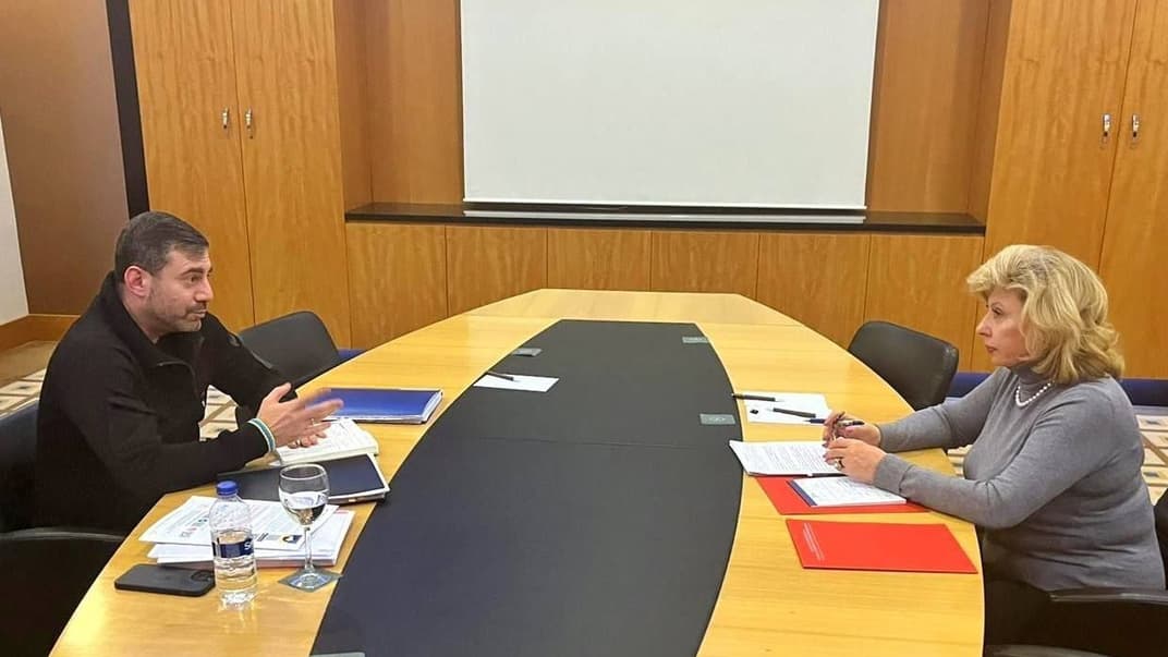 Дмитрий Лубинец и Татьяна Москалькова на встрече в Турции