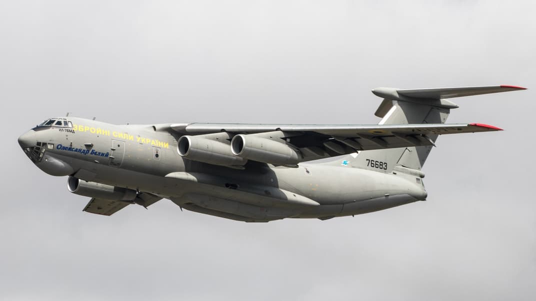 Иллюстративное фото: советский военно-транспортный самолет Ил-76МД, находящийся на вооружении Воздушных сил ВСУ