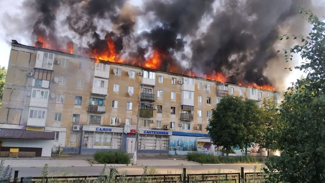 Последствия российского обстрела Авдеевки в Донецкой области, 7 июля 2022 года