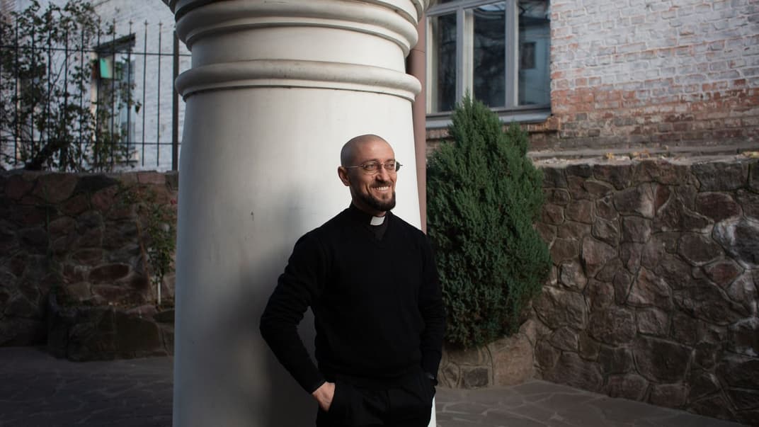 Священик Української греко-католицької церкви, військовий капелан Андрій Зелінський, Київ, 8 грудня 2019 року