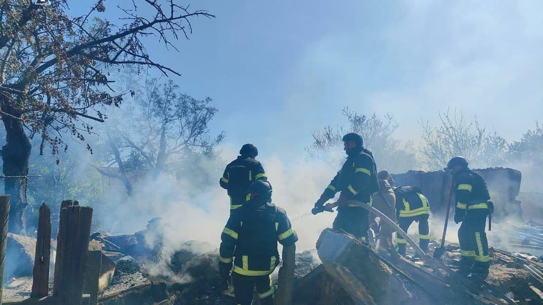 Последствия российского обстрела города Горняк Донецкой области, 1 мая 2024 года