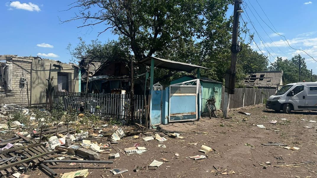 Последствия обстрела Михайловки в Донецкой области