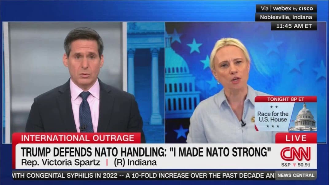 Виктория Спартц в эфире CNN