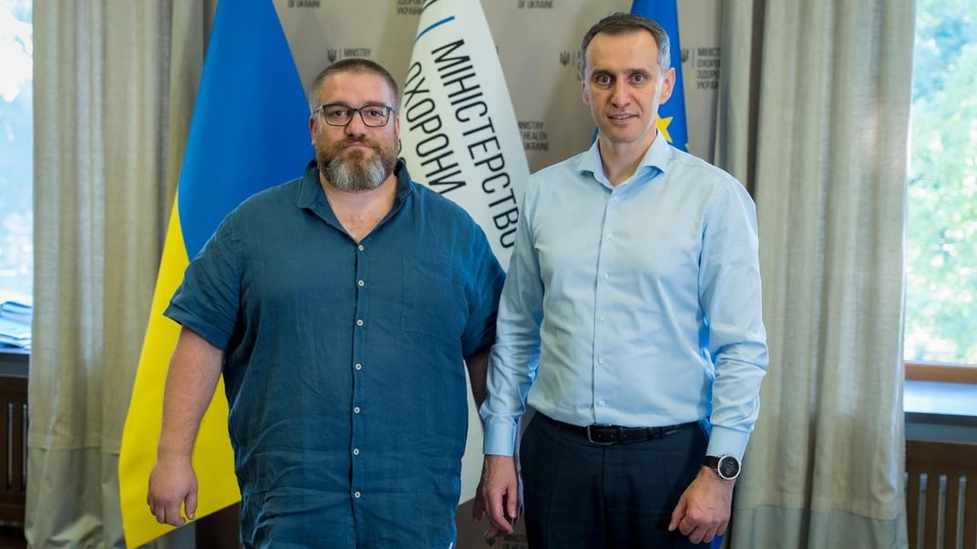 Министр здравоохранения Виктор Ляшко и и.о. гендиректора «Охматдета» Александр Урин