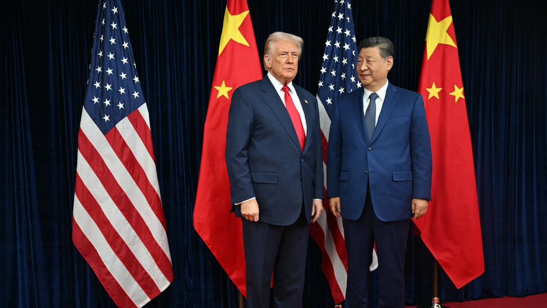 Президент США Дональд Трамп під час зустрічі з лідером Китаю Сі Цзіньпіном