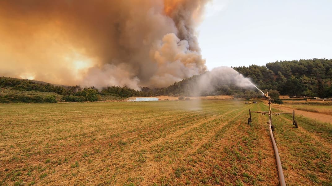 Пожары бушуют на греческом острове Эвия, 4 августа 2021 года