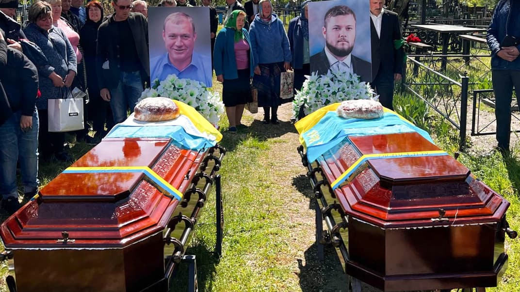 Похороны украинских военных Михаила и Василия