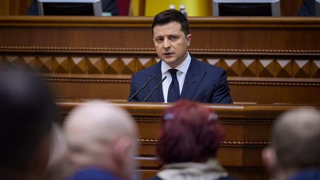 Президент України Володимир Зеленський під час виступу на відкритті сьомої сесії Верховної Ради, 1 лютого 2021 року