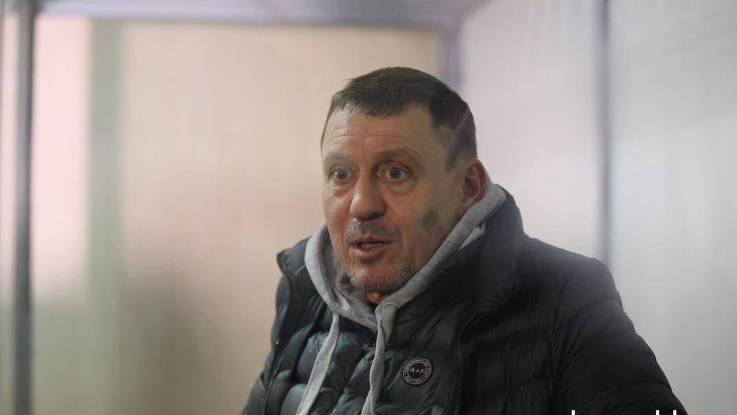 Підозрюваний в убивстві доброволиці Аміни Окуєвої Ігор Редькін, Святошинський райсуд, Київ, 14 січня 2019 року