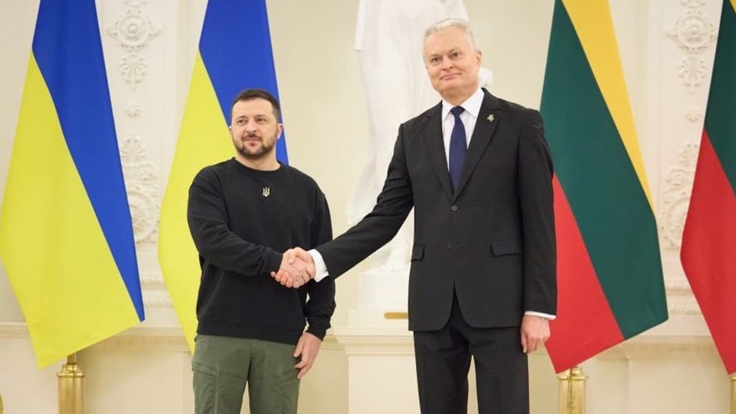 Президент України Володимир Зеленський з президентом Литви Гітанасом Наусєдою, Литва, 10 січня 2023 року