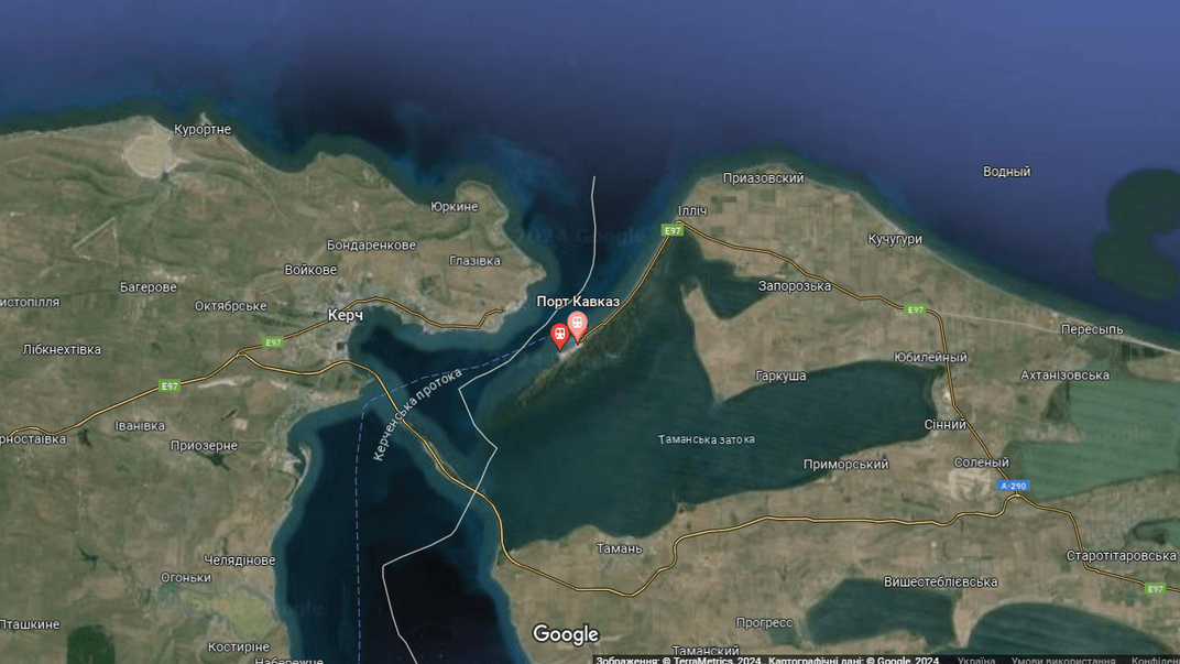 Порт Кавказ на Google Maps