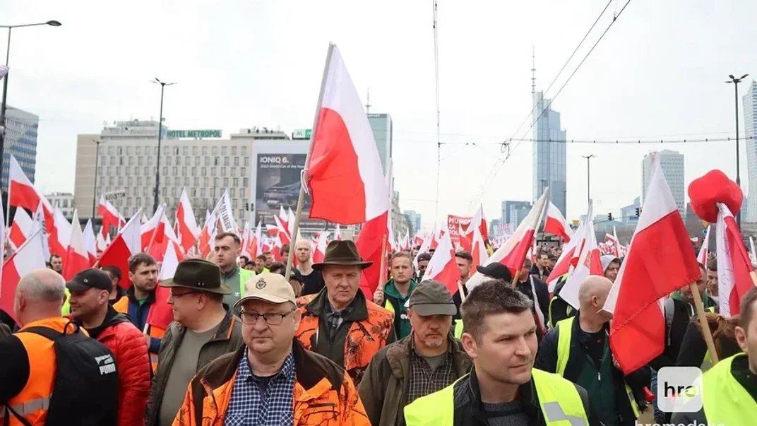 Ілюстративне фото. Протест польських фермерів у Варшаві 27 лютого 2024 року