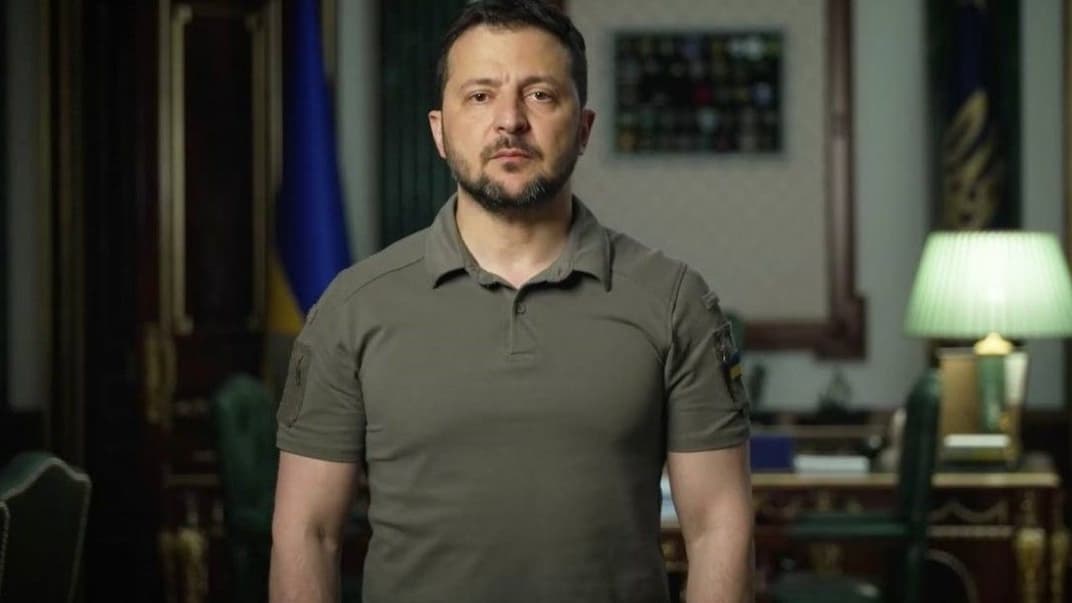 Владимир Зеленский во время видеообращения 18 мая 2023 года