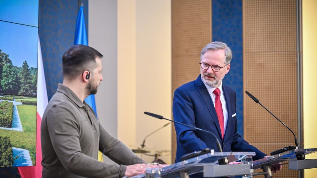 Премьер-министр Чехии Петр Фиала и президент Украины Владимир Зеленский, Чехия, 7 июля 2023 года