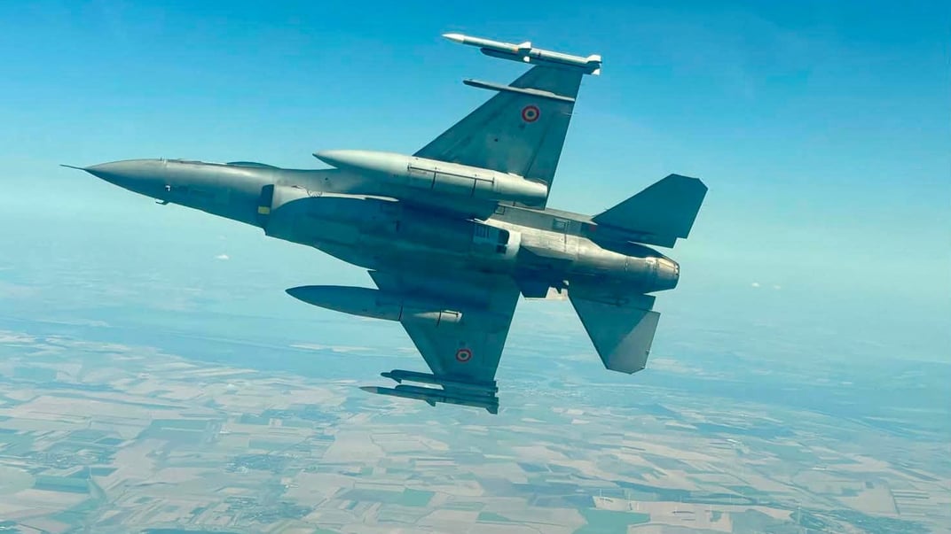 Винищувач F-16 румунських ВПС, який 26 липня 2026 року збивав російський дрон Винищувач F-16 румунських ВПС, який 26 липня 2026 року збивав російський дрон